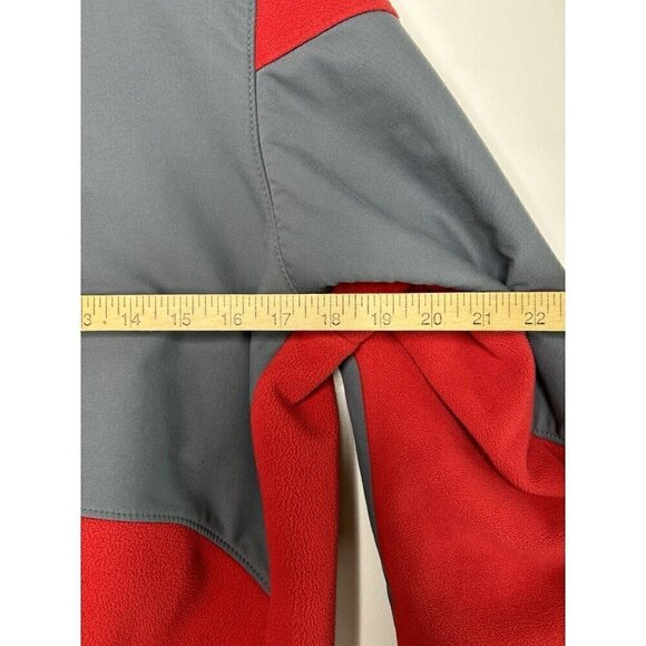 Columbia Men Nordic Trekker Fleece Jacket Wind Proof Red Gray Size Medium - Picture 8 of 11